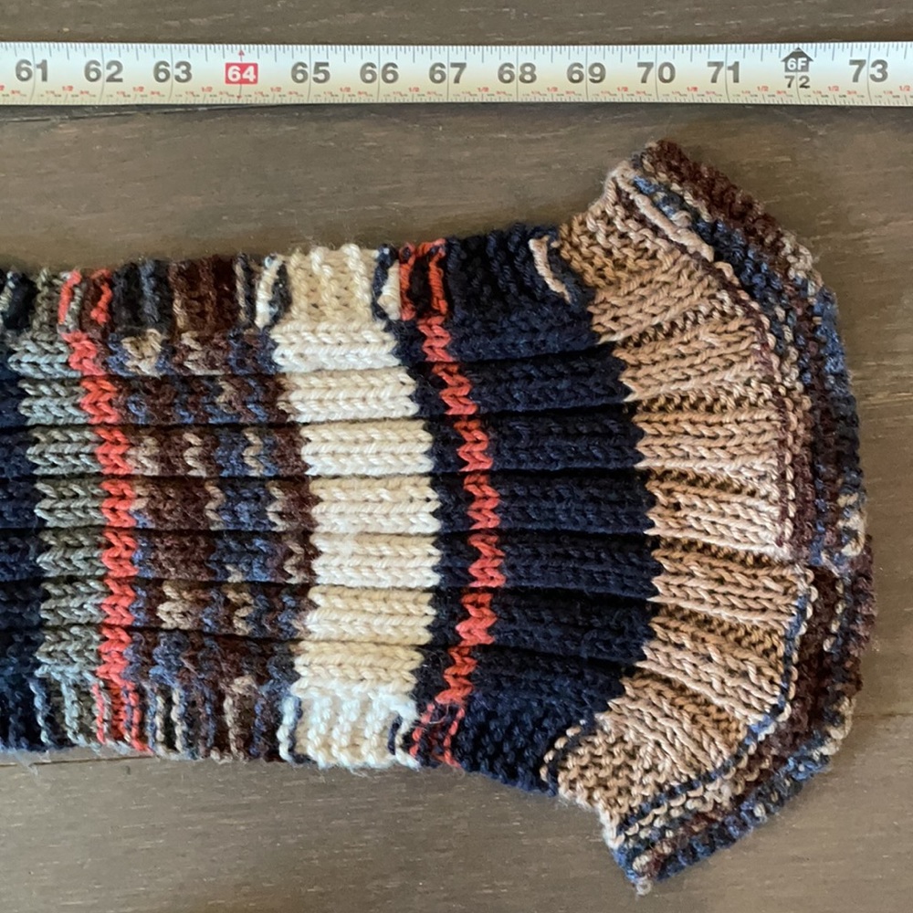 Hand Knit Wool Scarf - Picture 2 of 4